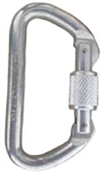 LOCKING ALUMINUM 'D' CARABINER